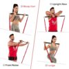 Resistance Band Bar for Fitness – Workout Bar for Exercise, Squat, Biceps, Triceps, Shoulders, Back – Adjustable 3 Parts Bar for Resistance Bands – Durable Portable Steel Pilates Resistance Bar