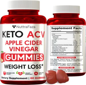 Keto ACV Gummies Advanced Weight Loss - ACV Keto Gummies for Weight Loss for Women and Men - Keto Gummies Supplement - Detox & Cleanse, Digestion - Apple Cider Vinegar - 1 Pack