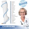 CHARMKING 3 Pairs Open Toe Compression Socks for Women & Men Circulation 15-20 mmHg is Best Support for All Day Wear