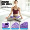 SkiBeaut Grips Non Slip Socks for Women, 4 Pairs Yoga Pilates Anti Skid Socks Woman Hospital Gripper Socks