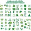 Mental Health Awareness Items Temporary Tattoos - 24 Sheet Green Support Encouragement Self-Motivation Tattoo Stickers, Ideal for Therapists Parents Educators to Spread Positive Vibes