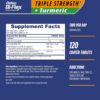 Osteo Bi-Flex Glucosamine Triple Strength Plus Turmeric Supplement with Curcumin for Joint Support and Range of Motion, 60 Day Supply, 120 Coated Tablets, Joint Health Nutritional Supplements