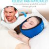 AllSett Health Face Ice Pack Wrap for Pain Relief of Mouth, Oral and Facial Surgery - 4 Reusable Hot and Cold Gel Packs