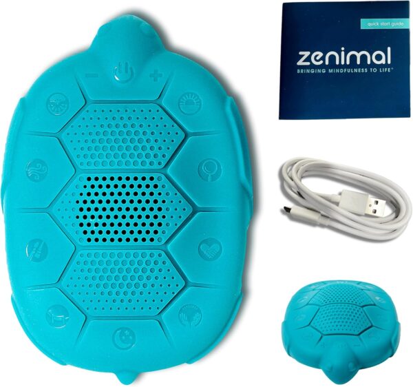 Zenimal Kids Meditation Audio Player - Patented Screen-Free Mindfulness Device with 9 Audio Meditations and 60 Minutes of Soothing Sounds and Music, Teal