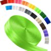 Polyester Webbing Strap 16+Colors – 1"&1.5"&1.9" – 16.5 25 33 55 Yards Heavy Duty Webbing Roll, Flat Webbing Strap for Indoor&Outdoor Gear, Climbing, DIY Crafting, Repairing