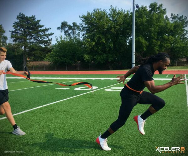 X-PLOSIVE Speed Training Kit / Overload Running Resistance & Release / Harness & Resistance Band, Speed and Agility Equipment for Sprint and Football, Basketball, Soccer / Youth and Adult Ready