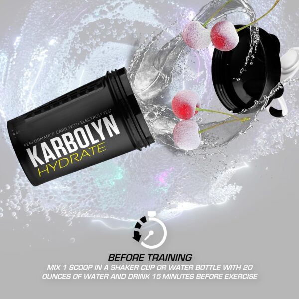EFX Sports Karbolyn Hydrate | Carbohydrate Powder + Electrolytes | Sugar Free Sports Drink Mix | Fuel & Hydration | Stimulant Free | 66 Servings (White Cherry Frost)