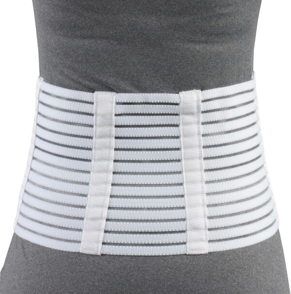 OTC Lumbosacral Support, 7-inch Lower Back, Lightweight Compression, Elastic, White, Universal
