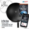 Bosu Pro Multi Functional Home Gym Full Body Balance Strength Trainer Ball Equipment with Guided Workouts and Pump