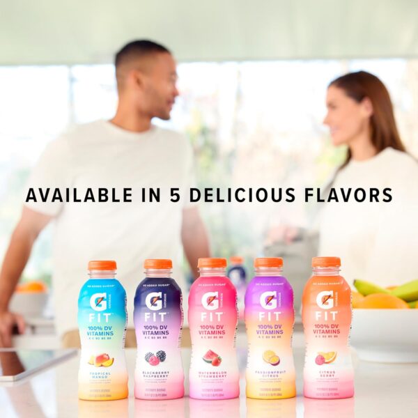 Gatorade Fit Electrolyte Beverage, Healthy Real Hydration, Watermelon Strawberry, 16.9.oz Bottles (12 Pack)