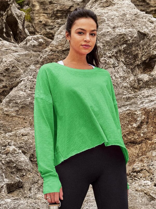 Panadila Womens Open Back Workout Top Long Sleeve Athletic Shirts Casual Crop Running Tee Y2k Yoga