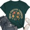 Mental Health Shirts for Women Vintage Flower Tee Shirt Boho Floral T Shirt Wildflower T-Tops Butterfly Tops
