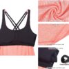 icyzone Workout Tank Tops Built in Bra - Women's Strappy Athletic Yoga Tops, Exercise Running Gym Shirts