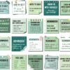 300 Pcs Mental Health Stickers Reminder Decals Laptop Water Bottle Positive Waterproof Stickers Psychology Affirmations Feelings Mental Health Decor for Adult(Green Series)
