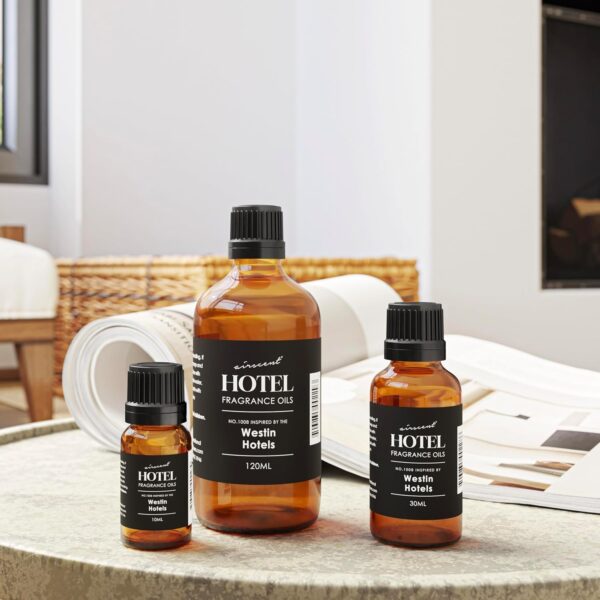 Hotel Diffuser Oil Inspired by The Westin Hotel Scent - AirScent No. 1008 Fragrance Oil Blend - 10 mL, .34 fl oz Glass Bottle with Dropper Cap for Aromatherapy Diﬀusers and Humidifiers