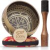 Tibetan Singing Bowl Set – Authentic Hand-Tuned Sound Bowl for Meditation – Complete Meditation Bowl Kit with Cushion, Mallet & Guide – Perfect Tibetan Bell for Yoga, Relaxation, & Sound Healing