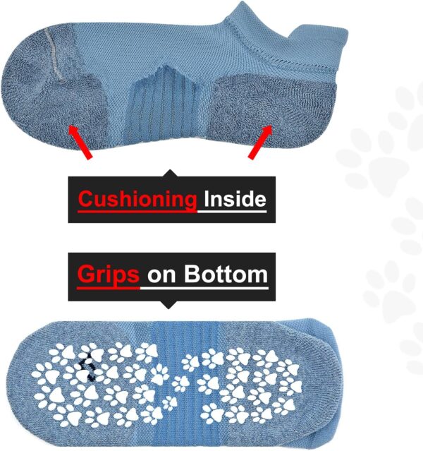 KitNSox 2 Pack Non Slip Grip Yoga Socks for Men Women, Non Skid Cushioned Hospital Maternity Ballet Pilates Floor Dance Socks