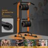 DlandHome Pull Up Bar, Power Tower Dip Bar, Pull Up Bar Free Standing with 10 Levels Adjustable Height for Home Gym Workout Equipment, Strength Training Fitness