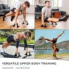 PULLUP & DIP Parallettes - Push Up Handles with Ergonomic Wooden Handles & Heavy-Duty Steel - Non-slip Parallettes Bars for Strength Training and Calisthenics - Press Up Handles for Push Ups