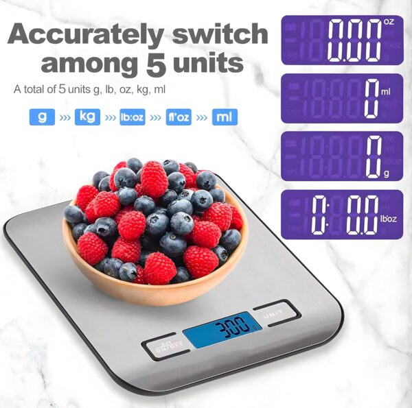Maverick Digital Kitchen Scale – Accurate Grams & Ounces for Cooking, Baking, and Meal Prep – Great for Keto and Weight Management – Sturdy Stainless Steel with Easy-to-Read Digital Screen