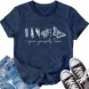 LBP Butterfly Inspirational Shirts Give Yourself Time Shirt for Women Butterfly Life Graphic Tees Motivational T-Shirt