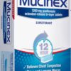 Mucinex 12 Hour 1200mg Maximum Strength Guaifenesin Chest Congestion & Mucus Relief, Guaifenesin Expectorant Aids Mucus Removal, Chest Decongestant for Adults, Dr Recommended, 42ct Tablets