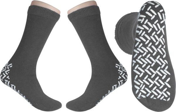 NOBLES HEALTH CARE PRODUCT SOLUTIONS Pack of 3 Pairs - XXXL Wide Non-Skid Slipper Socks for People W/Swollen feet Diabetes