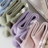 Tergy 8 Pairs Long Yoga Socks with Grip for Women Anti Skid Gripper Socks No Slip Socks for Pilates, Barre, Dance,Yoga