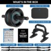 Ab Roller Wheel, 6-in-1 Ab Roller Kit with Knee Mat, Push-Up Bars, Resistance Bands, Workout Poster, Workout Guide, Perfect Home Gym Equipment for Men Women Abdominal Exercise