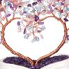 Jovivi Natural Crystal Heart Money Tree Healing Gemstone Bonsai Tree for Wedding Ceremony Reiki Balancing Energy Meditation Feng Shui Wealth & Good Luck Home Indoor Office Decor 7.87"-8.26"