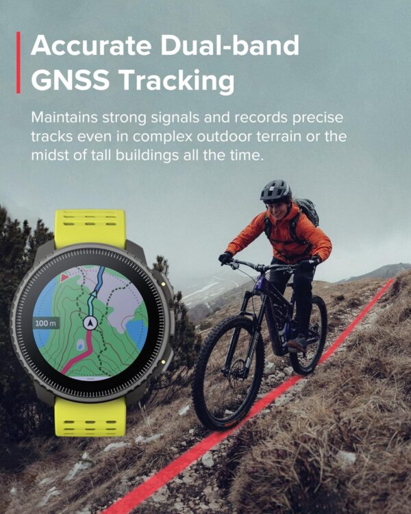 SUUNTO Vertical GPS Sports Watch, 95+ Multisport Training Workout Watch, Touch screen & Digital Data Analysis, Advanced Health & Recovery Support, 60-Day Battery Life, Dual-GNSS, Offline Map, Lime