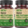 DEVA Tiny Tablets Vegan Multivitamins for Women & Men, Multivitamin with Iron, Mineral Supplement, Vitamin C, Vitamin B Complex, Vitamin B12, Vitamin E, Zinc, Gluten Free, 90 Tablets (Pack of 2)