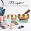 2-Pack Tibetan Singing Bowls Set - 100% Handmade in Nepal, Sound Bowl Meditation Set for Yoga, Chakra Healing, Meditation Gifts, Unique Gifts for Women (Blue, 3.15 + 4 inch)