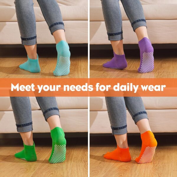 Grip Socks for Women Pilates Yoga Socks Non Slip Hospital Socks Ankle Slipper Socks 5/12 Pairs