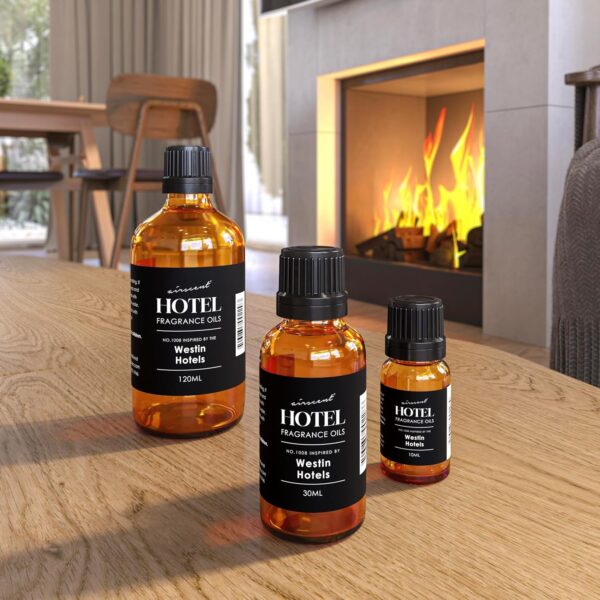 Hotel Diffuser Oil Inspired by The Westin Hotel Scent - AirScent No. 1008 Fragrance Oil Blend - 10 mL, .34 fl oz Glass Bottle with Dropper Cap for Aromatherapy Diﬀusers and Humidifiers