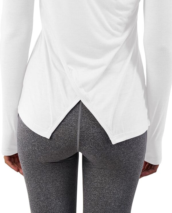 Bestisun Long Sleeve Yoga Workout Tops Lightweight Thumbhole Shirts Athletic Wear for Women