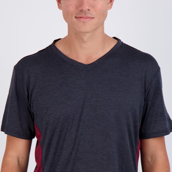 Real Essentials 5 Pack: Men’s V-Neck Dry-Fit Moisture Wicking Active Athletic Tech Performance T-Shirt
