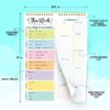 Decorably 52 Sheets Pastel Undated Weekly Meal Planner and Grocery List, 8.5x11in Spring-Bound Meal Planning Notepad, Weekly Menu Planner Pad