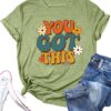 You Got This Shirt Women Teacher Graphic Testing Tshirts Funny Back to School Encouraging Short Sleeve Tees Tops