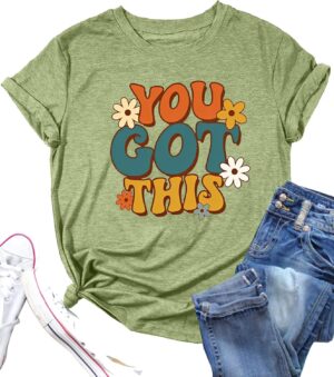 You Got This Shirt Women Teacher Graphic Testing Tshirts Funny Back to School Encouraging Short Sleeve Tees Tops