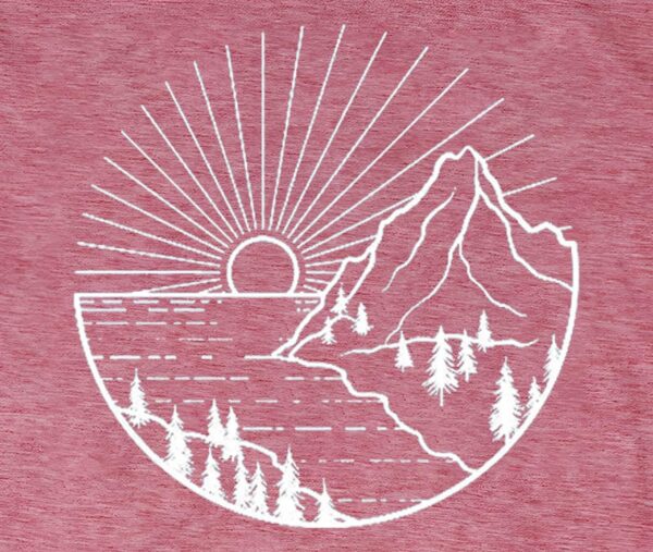 Women Hiking Mountain Shirt Nature Sunrise Graphic Printed Hiking T Shirt Summer Short Sleeve Workout Tee top