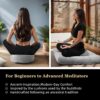 Meditation Cushion with Washable Premium Velvet Cover,100% Memory Foam Square Floor Cushion and Buckwheat Cushion Seating for Adults and Children Sitting, Yoga, Reading