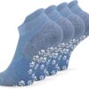 KitNSox 2 Pack Non Slip Grip Yoga Socks for Men Women, Non Skid Cushioned Hospital Maternity Ballet Pilates Floor Dance Socks