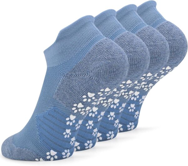 KitNSox 2 Pack Non Slip Grip Yoga Socks for Men Women, Non Skid Cushioned Hospital Maternity Ballet Pilates Floor Dance Socks