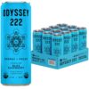 Odyssey 222 Energy Drink, Pre Workout, 222mg Caffeine, Clean Energy Drinks, L Theanine, Lions Mane, Cordyceps & Green Tea for Energy, Focus & Mood Boost, Low Calorie, Blue Raspberry, 12 Fl oz, 12 Pack
