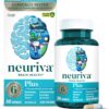 NEURIVA Plus Brain Supplement for Memory and Focus Clinically Tested Nootropics for Concentration for Mental Clarity, Cognitive Enhancement Vitamins B6, B12, Phosphatidylserine 30 Capsules