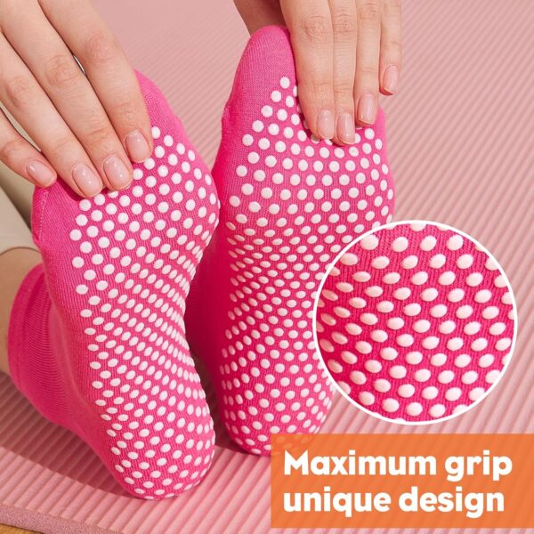Grip Socks for Women Pilates Yoga Socks Non Slip Hospital Socks Ankle Slipper Socks 5/12 Pairs