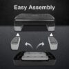 Height-Adjustable 4"-6" Step Aerobics Platform Fitness Equipment Stepper Trainer Exercise Step Platform with 2 Riser