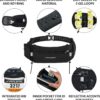 Fitletic - Ultimate II Running Pouch with Gels, Runners Pouch, Running Waist Belt with Gel Loops, Exterior Pocket, Inner Pocket, and Integrated Bib Toggles, Running Accessories