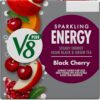 V8 +SPARKLING ENERGY Black Cherry Energy Drink, Made with Real Vegetable and Fruit Juices, 11.5 FL OZ Can 4 Count (Pack of 6)